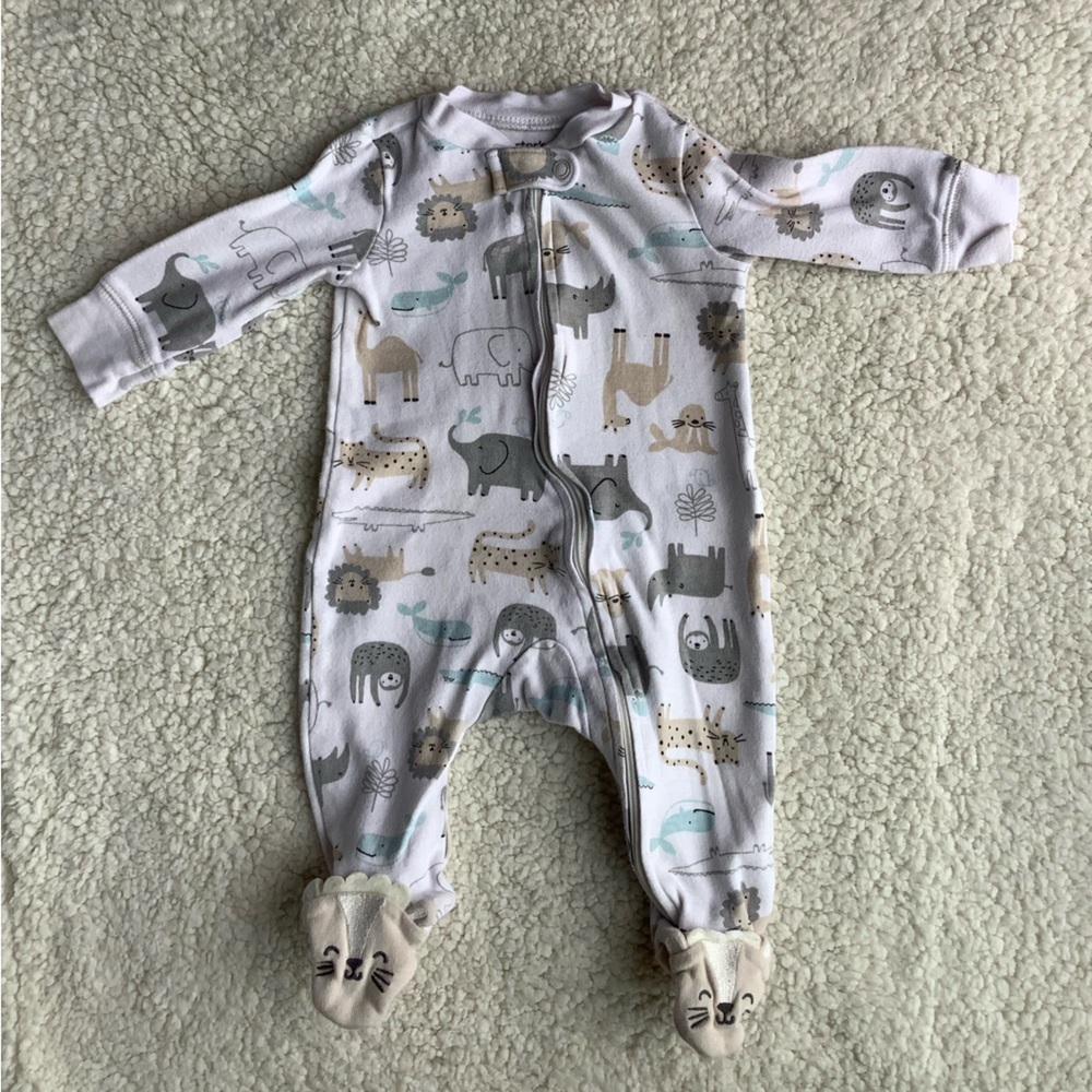 Carters Animal Footed Sleeper 3M 3 Months